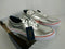 Polo Ralph Lauren Mens Sneakers Metallic THORTON Silver Shoes Foil 9.5 D US - evorr.com