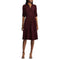 Lauren Ralph Lauren Karalynn Long Sleeve Belted Collar Button Dress Shirt Red 16