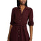 Lauren Ralph Lauren Karalynn Long Sleeve Belted Collar Button Dress Shirt Red 16