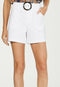 INC International Concepts INC Women Casual Mini Shorts White Ring Belted SZ 12