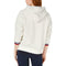 Tommy Hilfiger Women Sport Fleece 1/2 Zipper Hoodie Jacket Long Sleeve Ivory XL