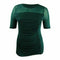 INC Concepts Women Green 3/4 Sleeve Blouse Top Stretch Pleat Ruched Illusion 2XL - evorr.com