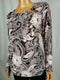 INC CONCEPTS Women's Black Long Sleeve Paisley Print 0-Ring Blouse Top Plus 16W - evorr.com