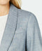 Calvin Klien Women Blue Textured Single -button Jacket Shawl Collar Blazer 14 - evorr.com