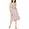 MAISON JULES Women's Sleeveless Front Tie Dress Pink Candy Striped Size 2