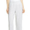 New EILEEN FISHER Womens White Black Striped 100% Linen Casual Pants Size M