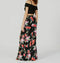New B.DARLIN Women Floral  Print Black Long Party Skirt Size 13/14