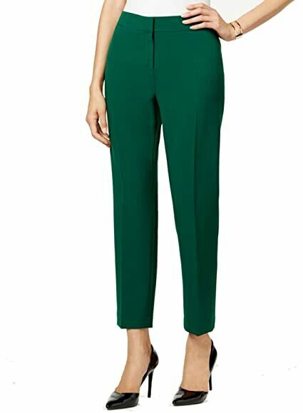 New KASPER Womens Kristy Slim Fit Green Office Dress Pants Size 2P 30X28