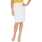 NWT TAHARI ASL Women's White Straight Knee Length Office Work Skirt Size 12P