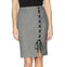 New NINE WEST Women's Gray Straight Lace Up Knee Length Work Skirt Plus 18W