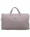 $250 New DKNY Allure Quilted Barrel Duffel Large Travel Bag Suitcase Gray