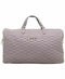 $250 New DKNY Allure Quilted Barrel Duffel Large Travel Bag Suitcase Gray