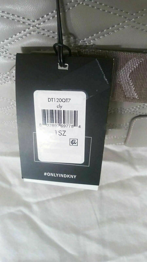 $250 New DKNY Allure Quilted Barrel Duffel Large Travel Bag Suitcase Gray