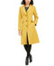 $428 KATE SPADE Womens Yellow Four Button Pockets Winter Coat Jacket Size M