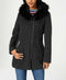 NEW Maralyn & Me Faux-Fur Hooded Jacket Coat Black Pockets Size XS