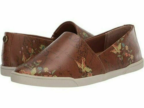 Patricia Nash Women Lola Map Digital Print Leather Slip On Loafers Shoes 11 M US