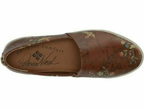 Patricia Nash Women Lola Map Digital Print Leather Slip On Loafers Shoes 11 M US