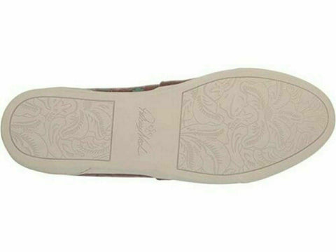 Patricia Nash Women Lola Map Digital Print Leather Slip On Loafers Shoes 11 M US