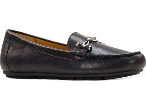 Patricia Nash Women Black Trevi Leather Slip On Loafer Shoe Casual Size 7.5 M US