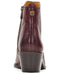 $239 New Patricia Nash Women Suzanna Leather Merlot Purple Ankle Boots Size 7 US