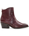 $239 New Patricia Nash Women Suzanna Leather Merlot Purple Ankle Boots Size 7 US