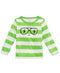 First Impression Boys Green White Striped Long Sleeve Graphic T Shirt 18 Months - evorr.com