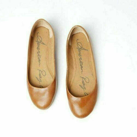 American Rag Women Ellie1 Closed Toe Ballet Flats Slip On Shoe Cognac Size 6.5 M - evorr.com