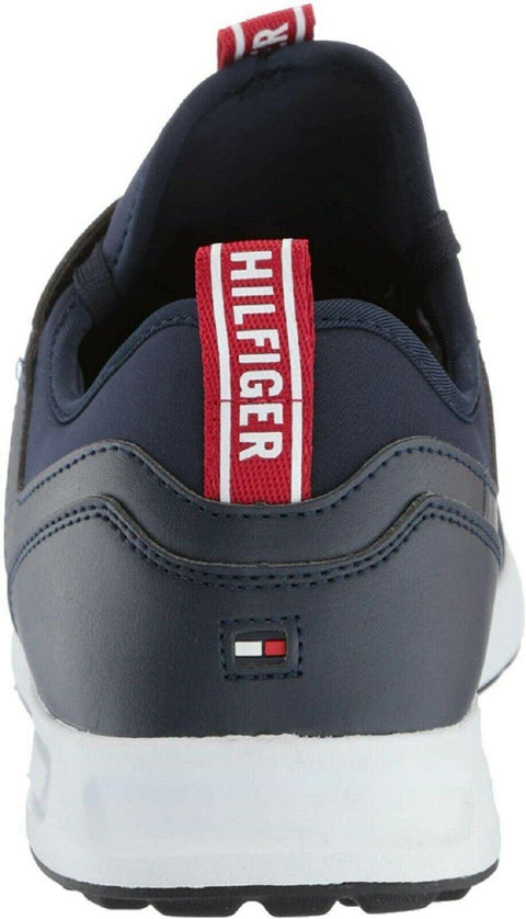 Tommy Hilfiger Lister Mens Fashion Sneakers Shoes Leather Lace up Dark Blue 11.5 - evorr.com