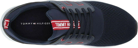 Tommy Hilfiger Lister Mens Fashion Sneakers Shoes Leather Lace up Dark Blue 11.5 - evorr.com