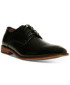 $100 Steve Madden Men's Cratik Box Derby with Medallion Black Dress Shoes 9.5 M - evorr.com