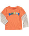 First Impressions Baby Boys Happy Layered-Look orange T-Shirt Long Sleeve 6-9 M