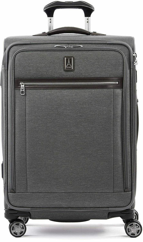 $740 New Travelpro Platinum Elite 25" Expandable Spinner Suitcase Luggage Gray - evorr.com