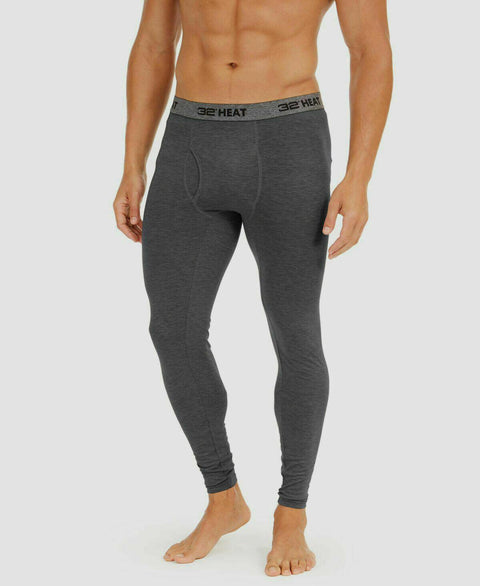 32 Degrees HEAT Underwear Men Gray Extra Warm Base-Layer Leggings Pant M 32-34 - evorr.com