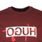 New HUGO BOSS Men's Long Sleeve Graphic Logo Sweat Shirt Wine Pullover Size M - evorr.com