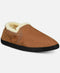 Goldtoe Men Beige Suede Fleece-Lined Twin Gore Memory Foam Slippers Shoes L 9-10 - evorr.com
