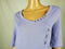 Karen Scott Womens Elbow Sleeve V-Neck Button Purple Liliac Blouse Top Plus 0X - evorr.com