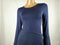 New Bar III Women's Bell  Sleeve Blue Chiffon hem Tie Closure Side Blouse Top S - evorr.com