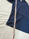 New Bar III Women's Bell  Sleeve Blue Chiffon hem Tie Closure Side Blouse Top S - evorr.com