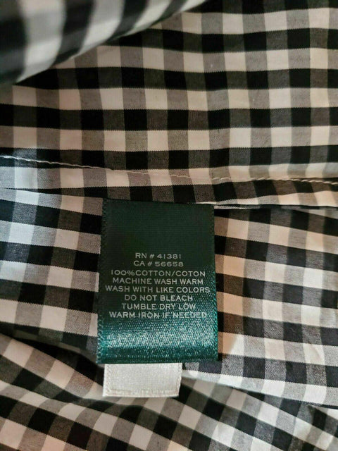 New Lauren Ralph Lauren Women 3/4 Sleeve Blue Check Blouse Top Collared Size XS - evorr.com