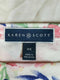 New Karen Scott Women's Elbow Sleeve Boat-Neck Pink Cotton Floral Blouse Plus 0X - evorr.com