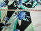 Alfani Womens V-Neck Blue Digital Floral Printed Ruffle Trim Blouse Top Plus 0X - evorr.com