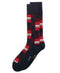 New ALFANI Men's Navy Red Check Knit Socks Seamless Washable Size 10-13 L - evorr.com