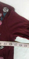 NY Collection Women's Scoop-Neck Floral Embroidered 3/4 Sleeves Red Blouse Top S