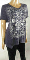 Style&co. Women Short Sleeve Blue V-Neck Graphic Print Blouse Top Plus Size 0X - evorr.com