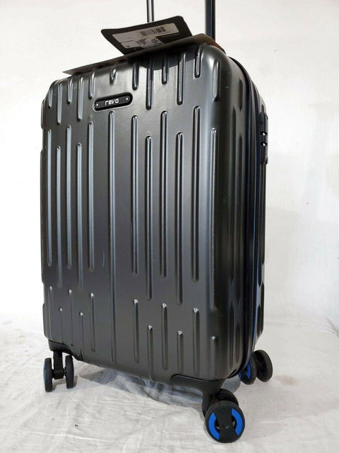 REVO Rain 20" Expandable Spinner Wheels Carry On Suitcase Hard Luggage TSA - evorr.com