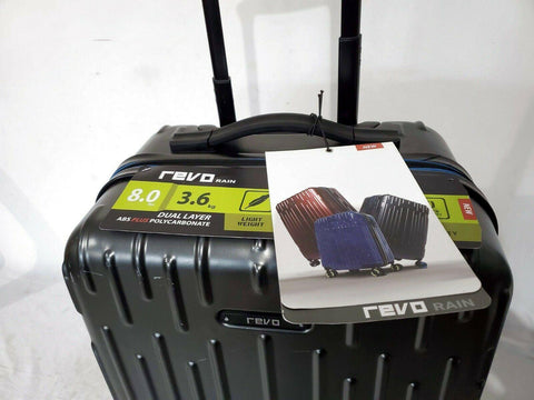 REVO Rain 20" Expandable Spinner Wheels Carry On Suitcase Hard Luggage TSA - evorr.com