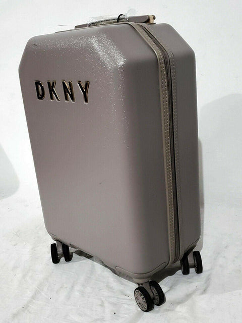 DKNY Allure 20" Hard Case Spinner Suitcase Luggage Carry On Gray - evorr.com