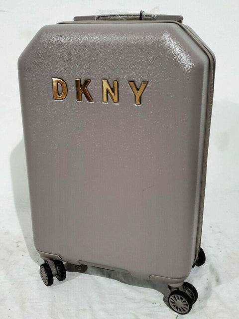 DKNY Allure 20" Hard Case Spinner Suitcase Luggage Carry On Gray - evorr.com