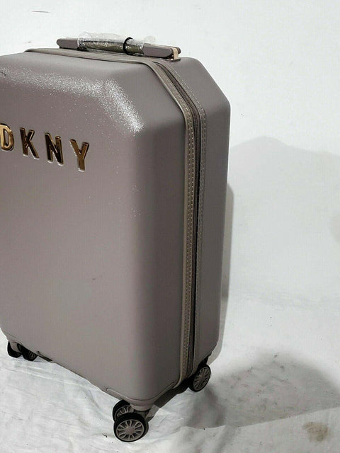 DKNY Allure 20" Hard Case Spinner Suitcase Luggage Carry On Gray - evorr.com