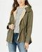 NEW Collection-B Women's Faux-Fur Lined Hooded Parka Jacket Coat Green SIZE S
